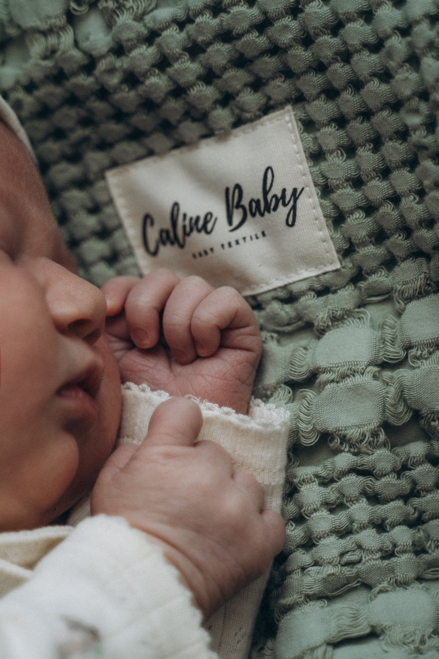 Caline Baby Waffle Pamuklu Pike 100*90cm - Yeşil