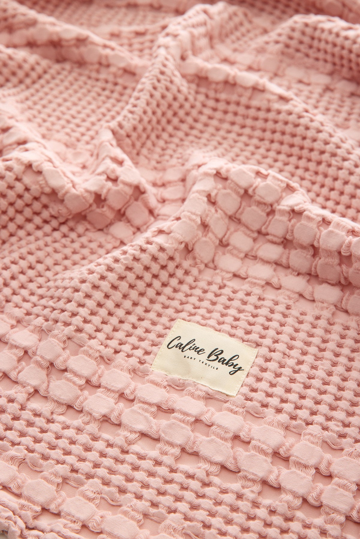 Caline Baby Waffle Pamuklu Pike 100*90cm - Pudra