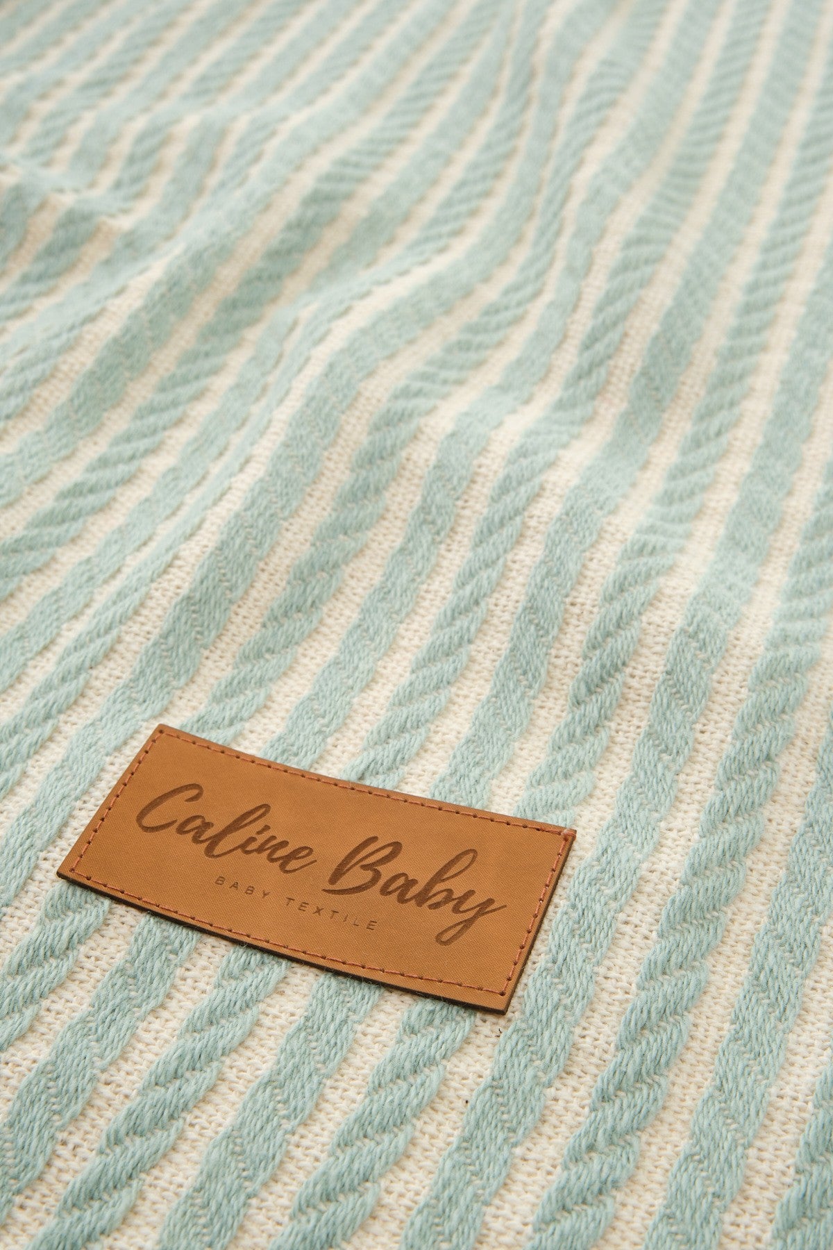 Caline Baby Saç Örgü Bebek Pikesi 110x90cm Yeşil