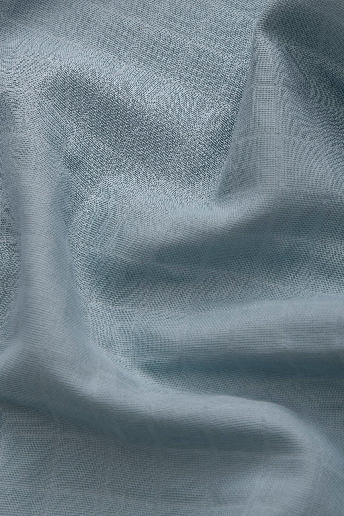 Müslin Bezi Örtü Düz Renk - Mavi 120x120 cm + 4 Adet Ağız Mendili