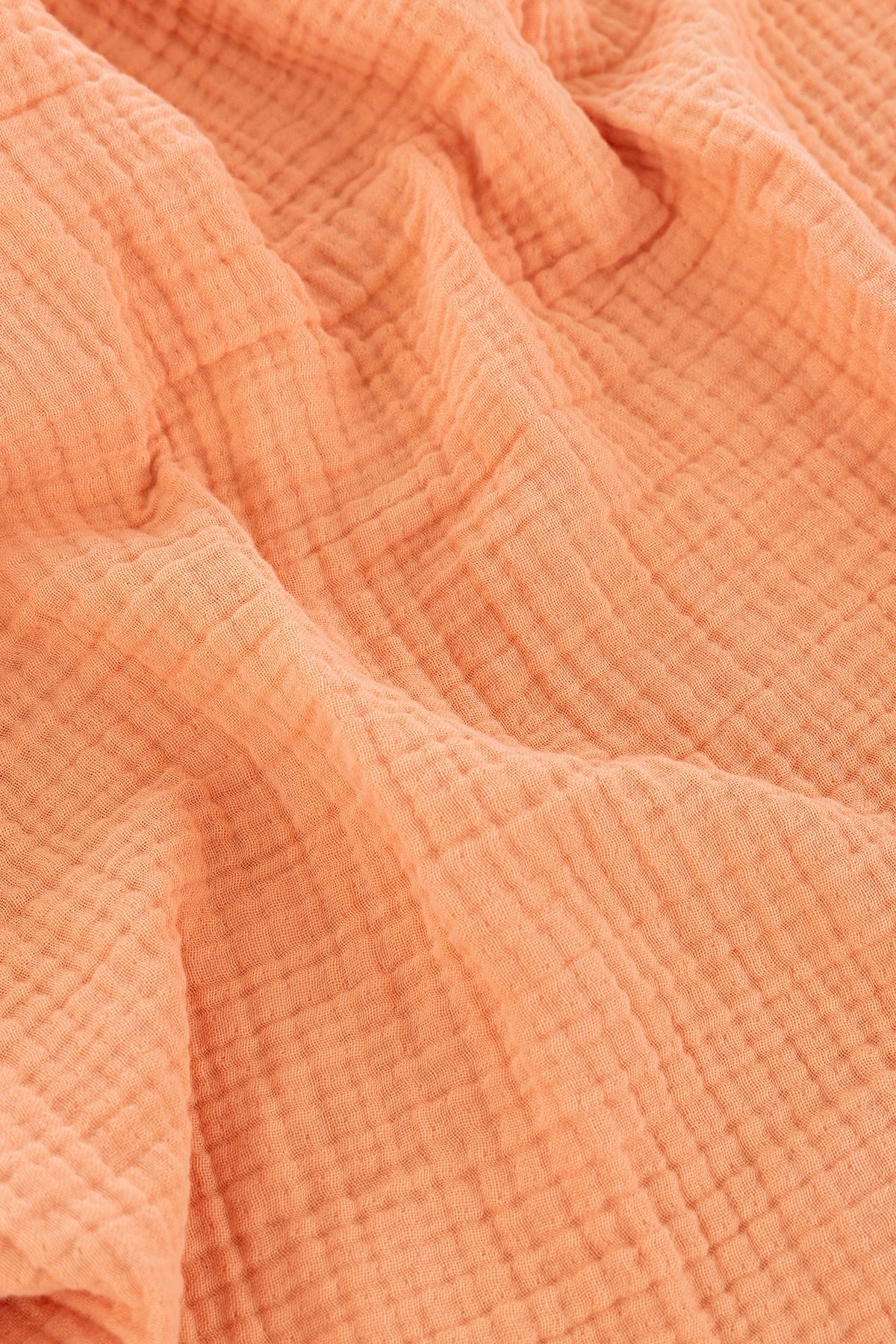 4 Kat Müslin Battaniye 120x120cm - Şeftali