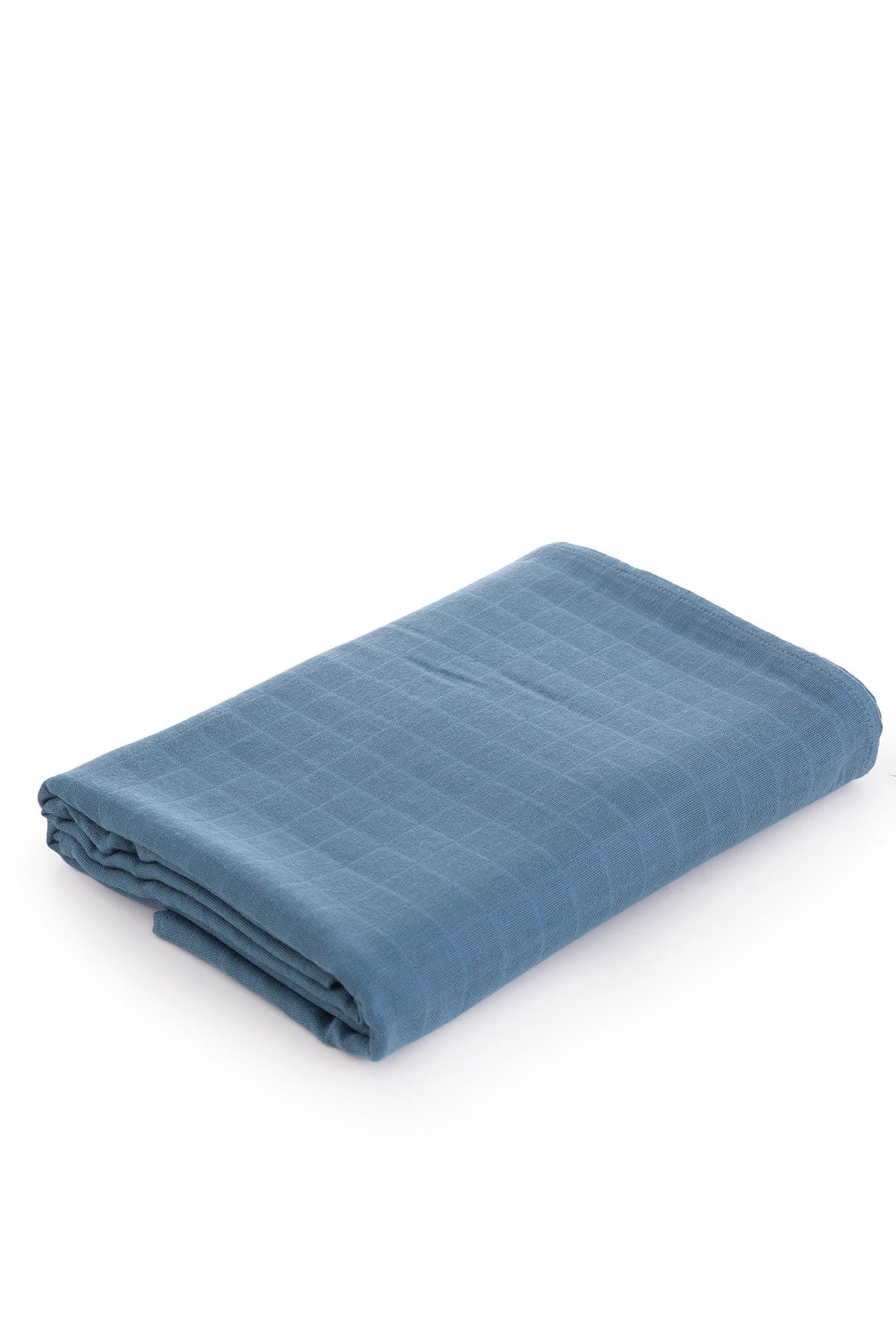 Muslin Cloth Cover Plain Color - Navy 120x120 cm + 4 Pcs Burp Cloths