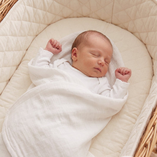 Muslin Cloth Cover Plain White 120x120 cm + 4 Burp Cloths