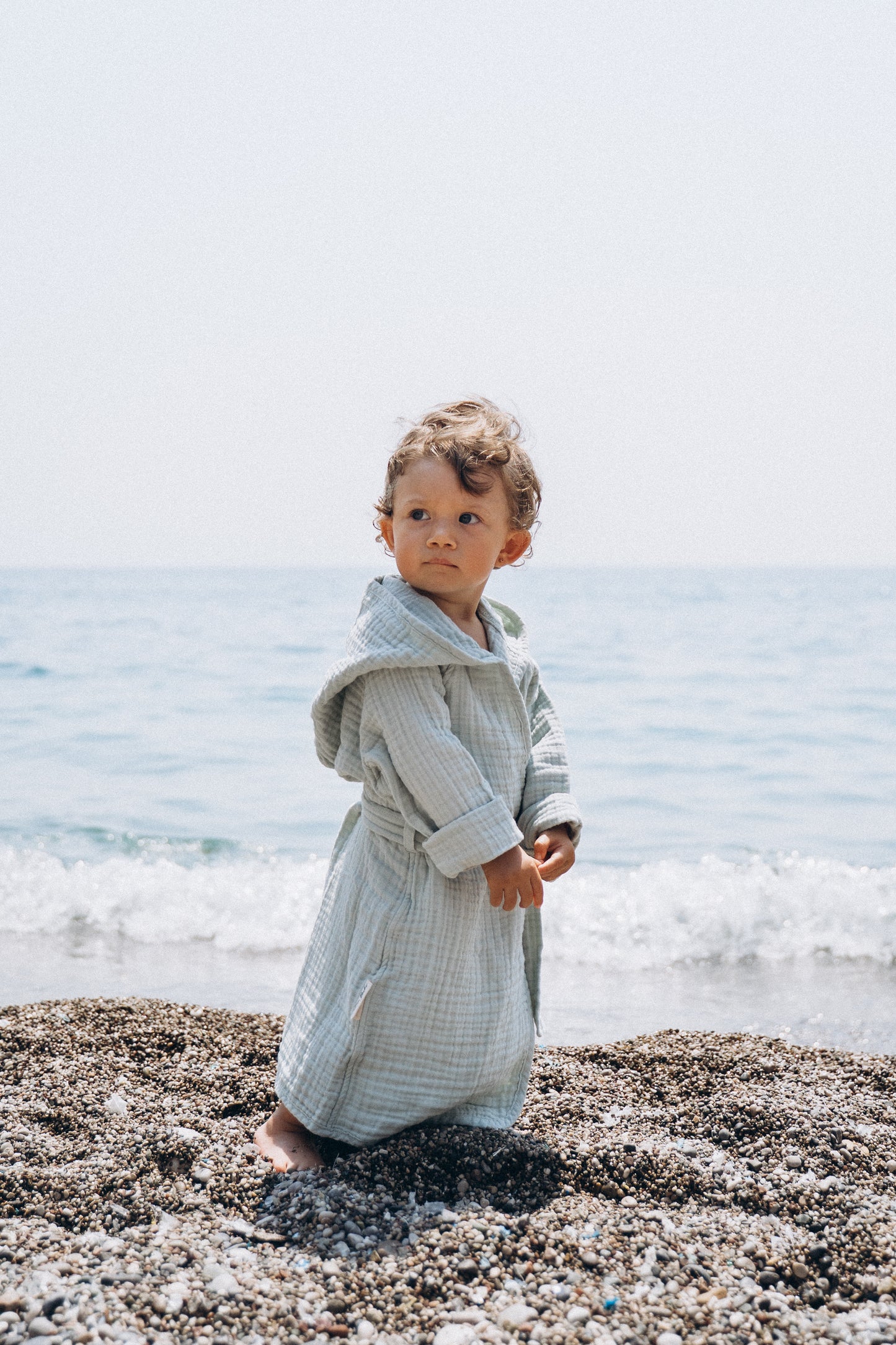 4-Layer Muslin Kids' Hooded Towel Mint