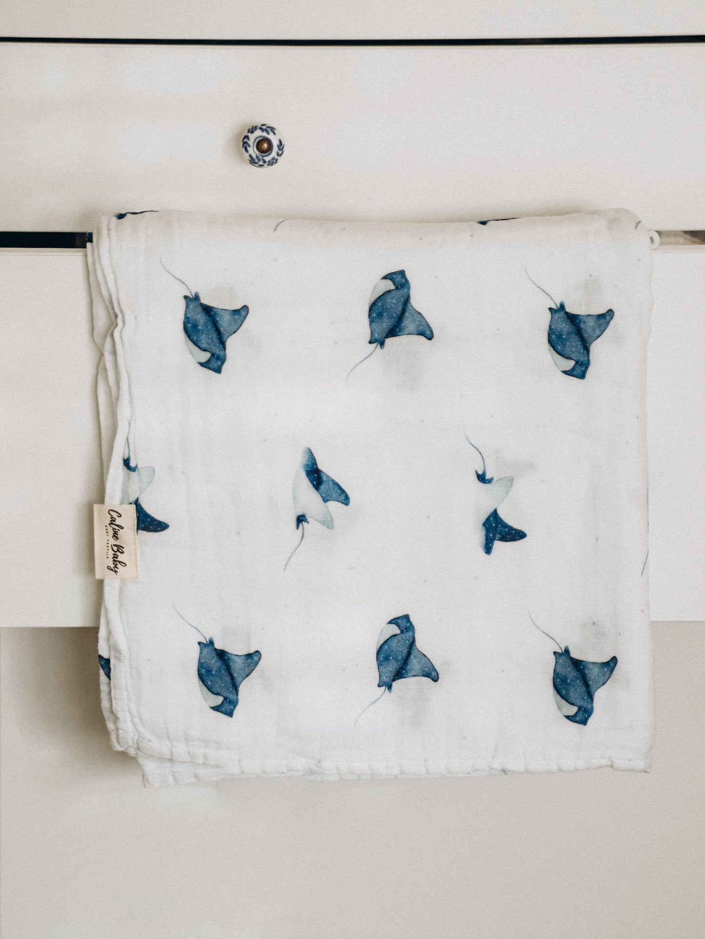 2 Kat Dijital Baskı Müslin Bezi Vatoz Desen - 120*120 Cm