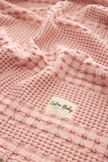 Caline Baby Waffle Pamuklu Pike 100*90cm - Pudra